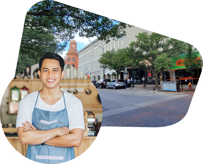 Shopkeeper downtown Traverse City